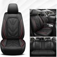 thumbnail image 4 of WRWolf for Honda Accord 2003-2017 Seat Covers - Full Set Waterproof Leather Car Seat Covers Compatible Airbag（5 Seat,Black&Redline）, 4 of 7
