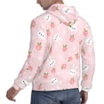 thumbnail image 6 of Kdxio Rabbit And Peach Print Mens Casual Hooded Collar Drawstring Hoodies Pullover Sweatshirts Casual Long Sleeve Shirts-XX-Large, 6 of 7