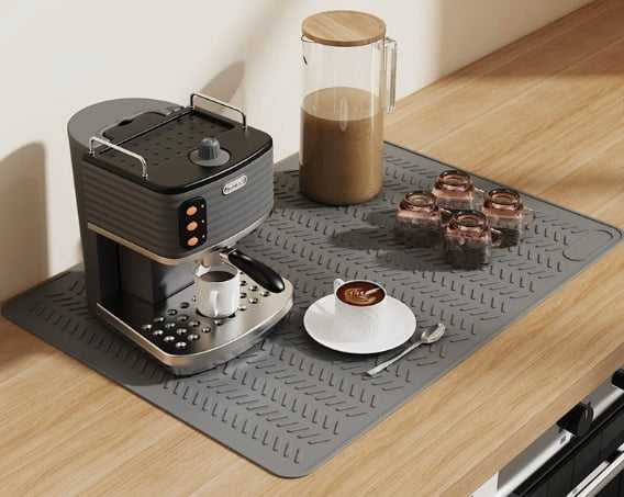 1 piece - Twill stove mat 71*50 (28in*20in) - Silicone stove mat, heat-insulating, induction cooker top cover protector, non-slip tableware drying mat, stovetop drain mat