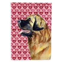 Carolines Treasures LH9168-FLAG-PARENT Leonberger Hearts Love and Valentines Day Portrait Flag  multicolor