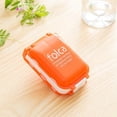 thumbnail image 3 of EeaseCA Double Layer 8 Compartments Pill Box Portable Plastic Pills Medicine Storage Case Box Container (Orange), 3 of 8