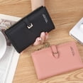 thumbnail image 3 of Tnobhg Women Wallet Luxury Faux Leather Large Snap Button Zipper Bi-fold Multi-slots Card Holder Long Slim Coin Purse Money Case Bag Girls Gift, 3 of 8