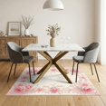thumbnail image 3 of ODIKA 5'x7' Washable Area Rug Non-Slip, Low Pile, Stain Resistant Bathroom Vintage Scroll Oushak Rectangular Delicate Border Boho for Guest Room, Lounge, Apartment, 3 of 7