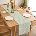 thumbnail image 3 of Table Runner 48 Inches Long for Kitchen Dining, Sage Green Branches Dresser Scarf Farmhouse, Dining Table Decorations for Wedding/Parties, Vintage Art Farmhouse 13 x 48 In, 3 of 8