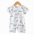 thumbnail image 2 of HCNTES Toddler Kids Children Boys Girls Unisex Short Sleeve Romper Baby Infant Warm Pajamas Nighty Loungewear for Spring Summer(Mint Green,18-24 Months), 2 of 4