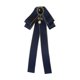 thumbnail image 3 of Broche de pajarita de cinta s preatadas Yinane Azul oscuro, 3 of 8