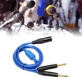 thumbnail image 4 of Cable XLR A Doble De 6,35 Mm, XLR Macho A Cable Dual De 1/4 De Pulgada Plug And Play Baja Pérdida De Señal Para Mezcladores Para Micrófono Para KTV, 4 of 7