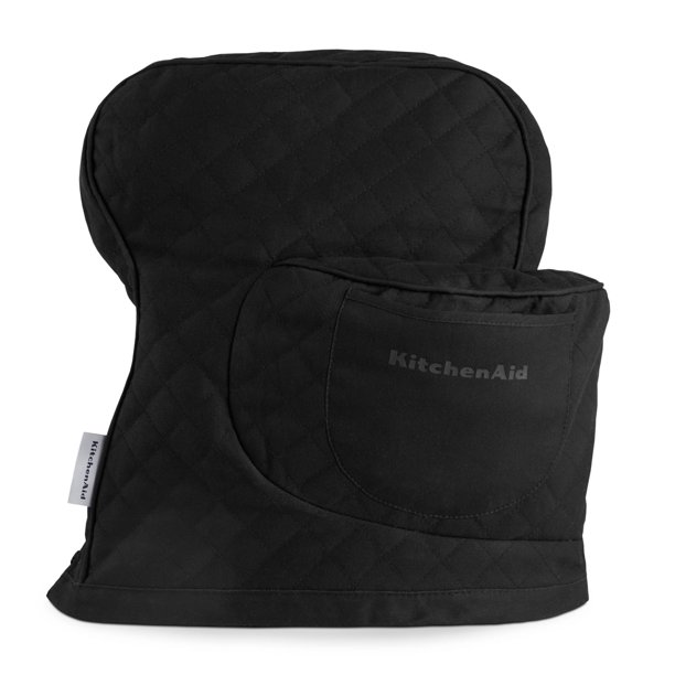 KitchenAid Quilted Fitted Mixer Cover Single Pack, Onyx Black, 14.375
