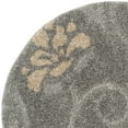 thumbnail image 3 of SAFAVIEH Florida Davin Floral Shag Area Rug, Grey/Beige, 4' x 4' Round, 3 of 4