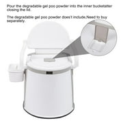 SalonMore Portable Travel Toilet, Lightweight Indoor Outdoor Commode White