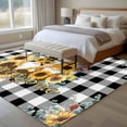 thumbnail image 5 of Sunflower 5'x8' Area Rug for Living Room, Gnomes Black White Checkered Farmhouse Washable Non-Slip Rugs for Bedroom Nursery Dining Room, StainResistant Low-Pile Kitchen Carpet Large Entryway Rugs, 5 of 9