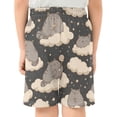 thumbnail image 3 of Cat Cloud Pattern Athletic Shorts Breathable with Comfort Fit Drawstring Casual Sweatshorts Large, 3 of 9