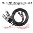 thumbnail image 3 of Dual for RCA Male to Dual XLR Female Audio Adapter Cable Patch Cord Double row PVC Wire, 3 of 4