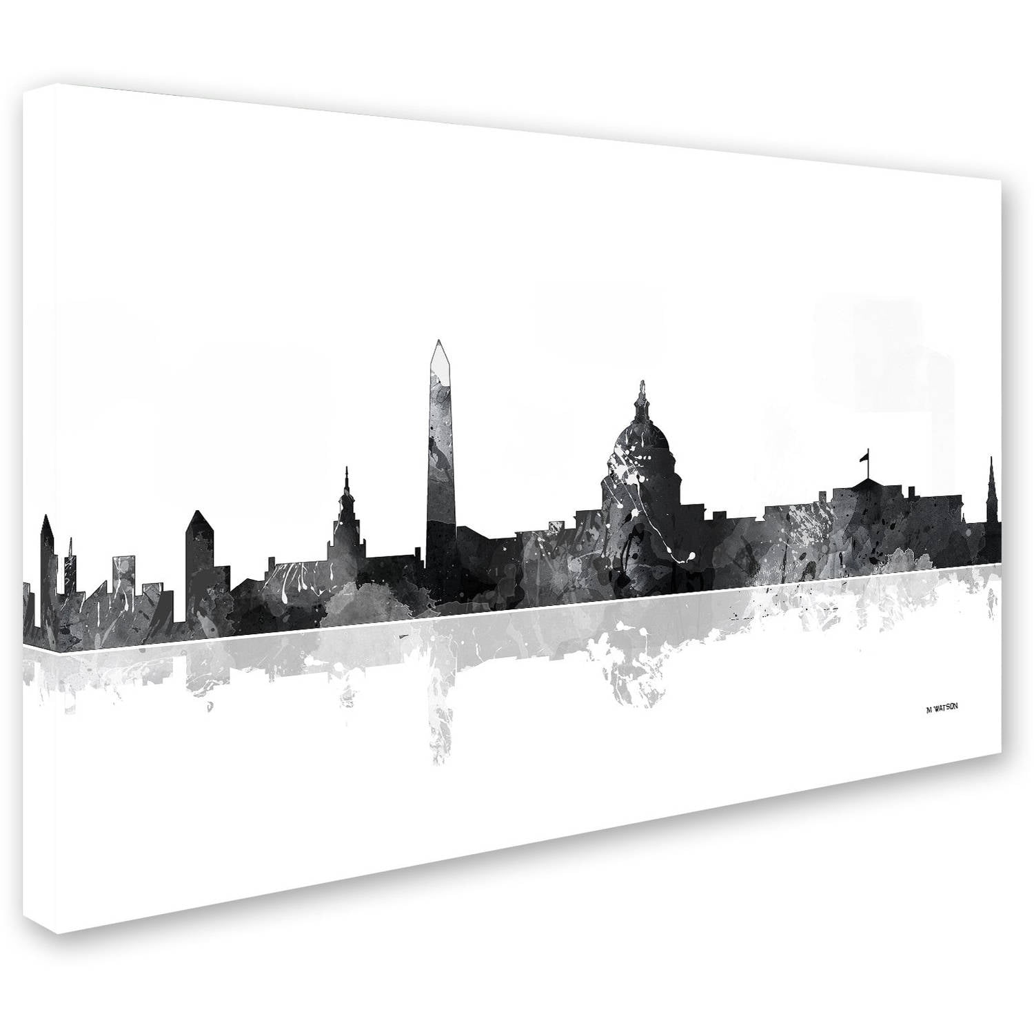 Trademark Fine Art "Washington DC Skyline BG-1" Canvas Art by Marlene Watson