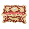 thumbnail image 2 of Enameled Trinket Box,Vintage Jewelry Box European Metal Jewelry Box Treasure Chest Box Top-Notch Performance, 2 of 5