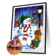 thumbnail image 1 of Cuadros Decorativos DIY taladro redondo completo diamante pintura muñeco de nieve mosaico Rhinestone dibujar (D330) Tmvgtek embutido en tela, 1 of 6