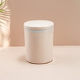 thumbnail image 2 of Btomtd Compact Desktop Round Garbage Bin for Home Office Desk for Living Room Bedroom Mini Size Trash Can Efficient Storage Garbage Can, Beige, 2 of 6