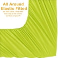 thumbnail image 3 of Elegant Comfort 1500 Series Wrinkle & Fade Resistant Ultra Soft 4-Piece Bed Sheet Set with Deep Pockets, Full Lime, 3 of 4