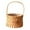 Round, variant on Woven Storage Basket w/Handle, Wedding Flower Girl Baskets, Farmhouse Wicker Rattan Flower Basket for Home Garden Decor