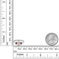 thumbnail image 6 of Gem Stone King 1.50 Ct Oval Peach Morganite Purple Amethyst 925 Sterling Silver Ring, 6 of 6