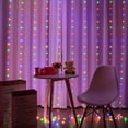 thumbnail image 3 of Cortina de luces Led 300 LED, 8 modos USB con control remoto para el hogar, habitación, dormitorio, boda, fiesta, Navidad, decoraciones de pared para ventana, 3 of 5