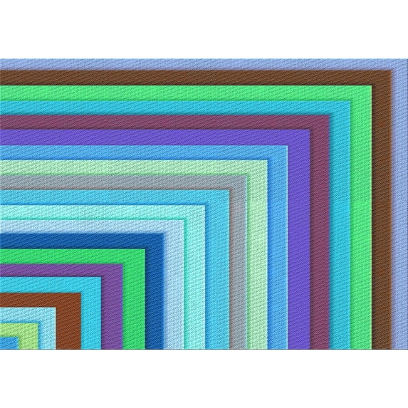Ahgly Company Indoor Rectangle Patterned Very Peri Purple Area Rugs, 5' x 8'