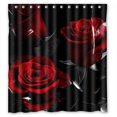 MOHome-Glam-Fire-Red-Rose-And-Black-Leaves-Shower-Curtain-...