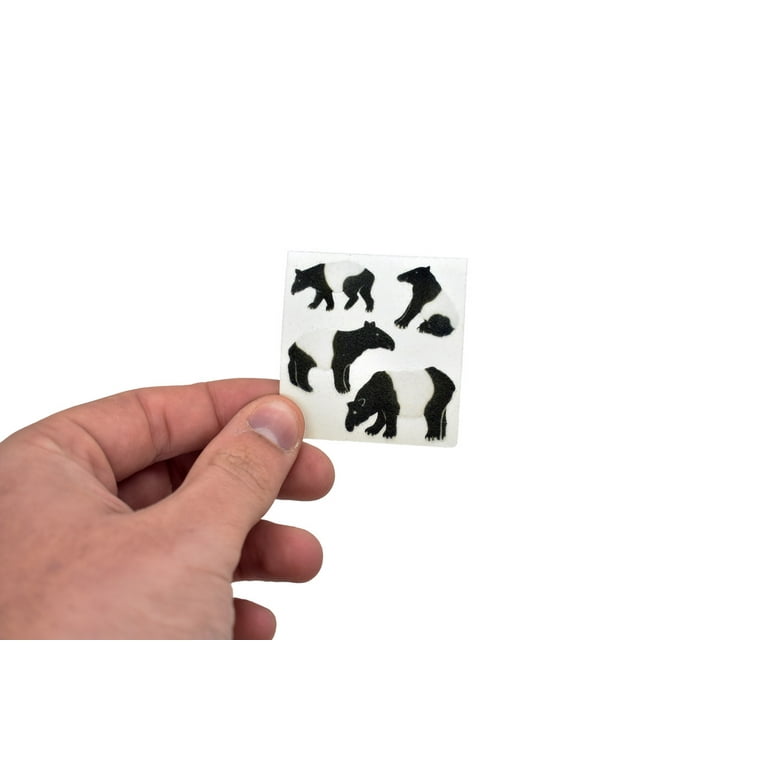 Tapir Malayan, Soft Fuzzy Stickers Set of 10 Stickers, Kids Gift, Sticky Patches T068 B50