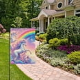 thumbnail image 4 of Garden Flag 12"x18" Unicorns and Rainbow Double-Sided Yard Flags for Outside Outdoor All Seasonal Decoration, 4 of 6