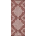 thumbnail image 2 of Unique Loom Outdoor Modern Collection Area Rug - Tambor (2' x 5' Runner Rust Red/Ivory), 2 of 6