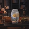thumbnail image 3 of Yatskia Flying Golden Trumpet Large Memorial Burial Urns for Human Ashes Adult Brother and Sister, Mini Cremation keepsake Urn for Ashes Adult Male, (Classic 10 Inch and 3 Inch), 3 of 8