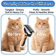 thumbnail image 5 of JDMEOPD 3-in-1 Pet Grooming Brush for Dogs & Cats – Removes Loose Hair, Mats & Undercoat, Safe Deshedding Tool for Long & Short Hair(Orange), 5 of 15