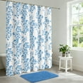 thumbnail image 3 of FRAMICS Blue Floral Shower Curtain Sets with Rug and Hooks, 14-Piece Heavy Duty Fabric Cottagecore Bathroom Sets, Waterproof and Mildew-Resistant, 3 of 10