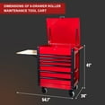 thumbnail image 3 of HPDMC 6-Drawer Rolling Tool Cart - Heavy Duty 1000 lbs Capacity Mobile Tool Cabinet with Steel Workbench & Wooden Folding Table - Mechanic Tool Trolley with Locking Casters, 3 of 17