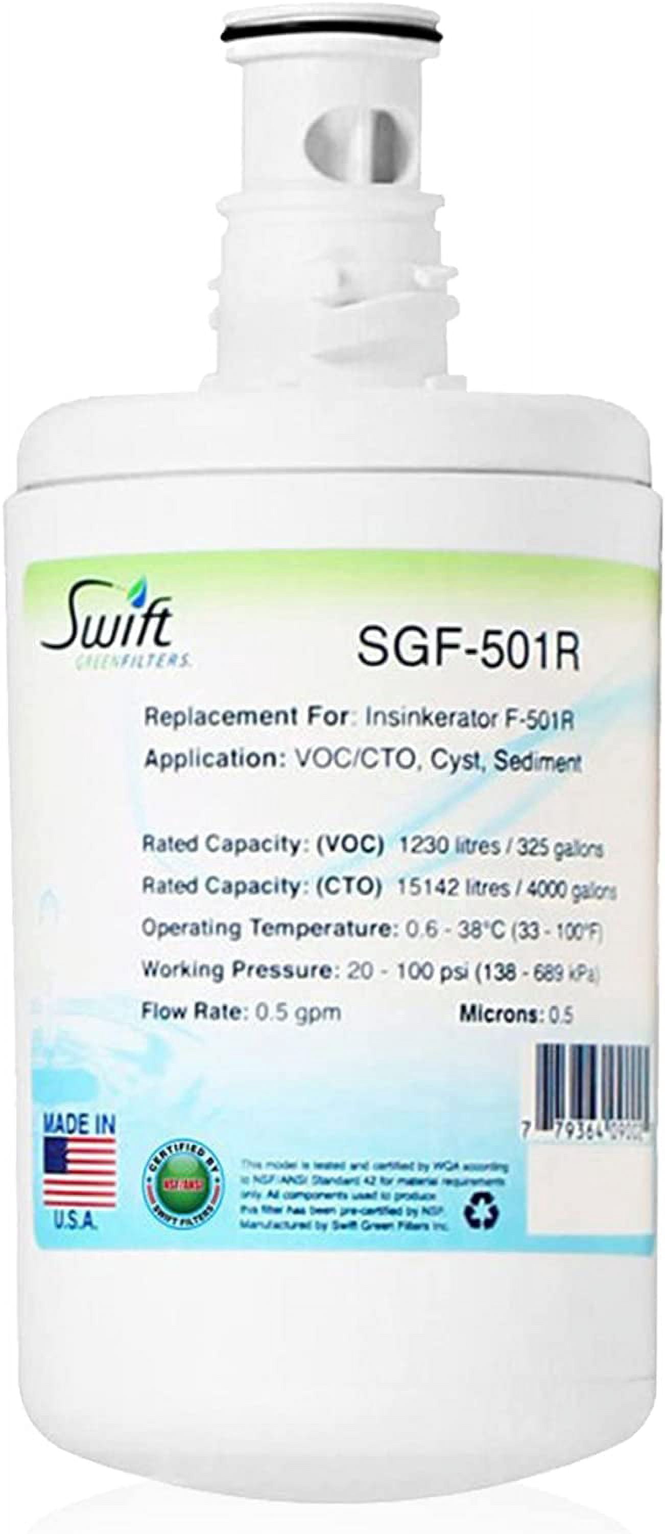 Swift Green's SGF-501R OEM Replacement For Insinkerator F-501R