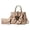 Khaki, variant on Faraee 2Pcs Women Medium Satchel Handbag Work Tote Shoulder Crossbody Bag Casual Top Handle Purse with Clutch Wallet Black
