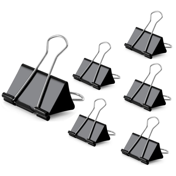 6 PCS Extra Large Binder Clips 2.4 Inch Length, Jumbo Binder Clips for Office.