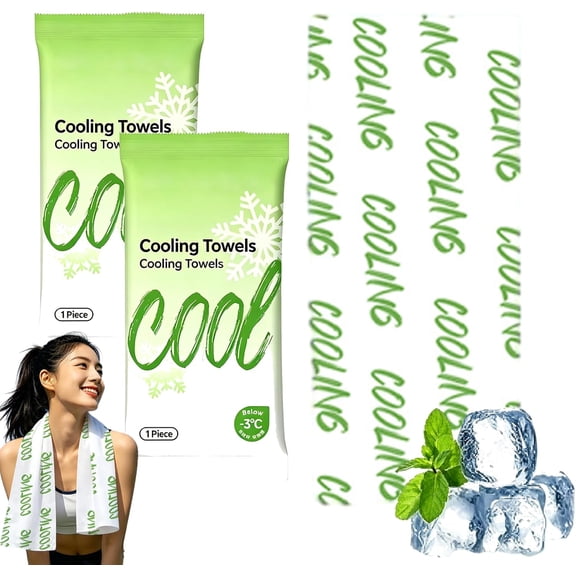 Instant Cooling Body Towel Wipes, Ice Scarf for Neck, Cooling Towels Menthol Cooling Wipes for Summer Heat, Sports, Travel & Outdoor Relief