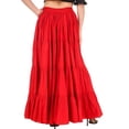thumbnail image 4 of ThePirateDressing Women's 25-Yard Cotton Maxi Skirt, 4-Tier Pleated A-Line Long Skirt, 4 of 5
