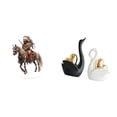 thumbnail image 1 of Letrero de escritorio Home Knight, adorno acrílico de caballero, estatua de cisne, figuras de cerámica modernas, esculturas de animales, decoración de, 1 of 8