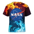 thumbnail image 5 of NASA T-Shirts for Boys Girls, Kids 3D Print Short Sleeve, Unisex Crew Neck Tee Shirts for Youth, 5 of 9