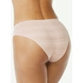 thumbnail image 4 of Joyspun Women's Seamless Sheer Stripe Hipster Panties, 3-Pack, Sizes S-3XL, 4 of 4