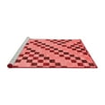 thumbnail image 2 of Ahgly Company Machine Washable Indoor Square Checkered Red Modern Area Rugs, 5' Square, 2 of 4