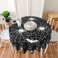 thumbnail image 6 of Halloween Tablecloth Black Spider Web Tablecloth Washable Reusable Round Tablecloth 60 Inch Home Parties Holiday Party Dinner Kitchen Dining Table Decor, 6 of 6