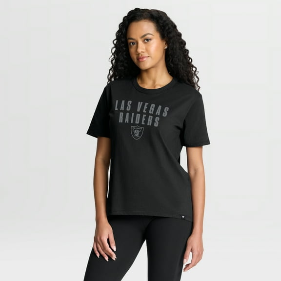 Women's Fanatics Black Las Vegas Raiders Blackout Kneel Down Legacy T-Shirt