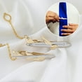 thumbnail image 2 of Dbuoem Men Tie Clip Golden Airplane Chain Styling Lapel Pin Detachable Design Practical Tie, 2 of 8