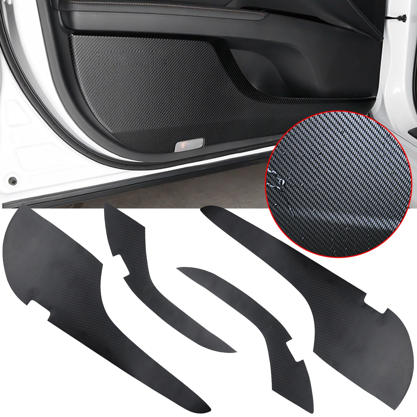 Real Carbon Fiber Auto Side Door Edge Protection Guard Sticker For Toyota