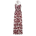 thumbnail image 3 of Puntoco Vestidos Mujer Verano Sin Mangas Estampado De Piña Pajarita Correa V-Cuello Vestido Largo, 3 of 5