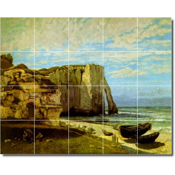 Ceramic Tile Mural Gustave Courbet Waterfront Painting 215 21 25 W X 17 H Using 20 4 Tiles Com - Replacement Tiles For Patio Table 12×12 Ceramic Tile Mural Gustave Courbet Waterfront Painting 215 21 25 W X 17 H Using 20 4 Tiles Com - Replacement Tiles For Patio Table 12×12
