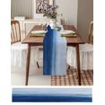 thumbnail image 6 of Navy Blue Burlap Cotton Table Runner 13x70 Inches Long, Ombre Modern Oil Painting Aesthetics Abstract Art Farmhouse Table Runners, Outdoor Dining Tablecloths Decor for Baby Shower/Party/Wedding, 6 of 6